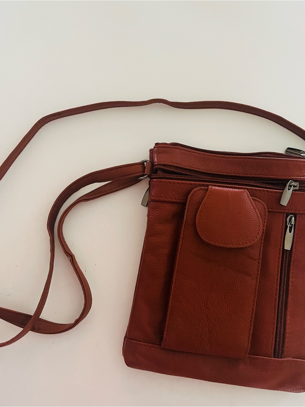 Leather Crossbody Bag in Deep Brown - Classic Women's Shoulder Bag
